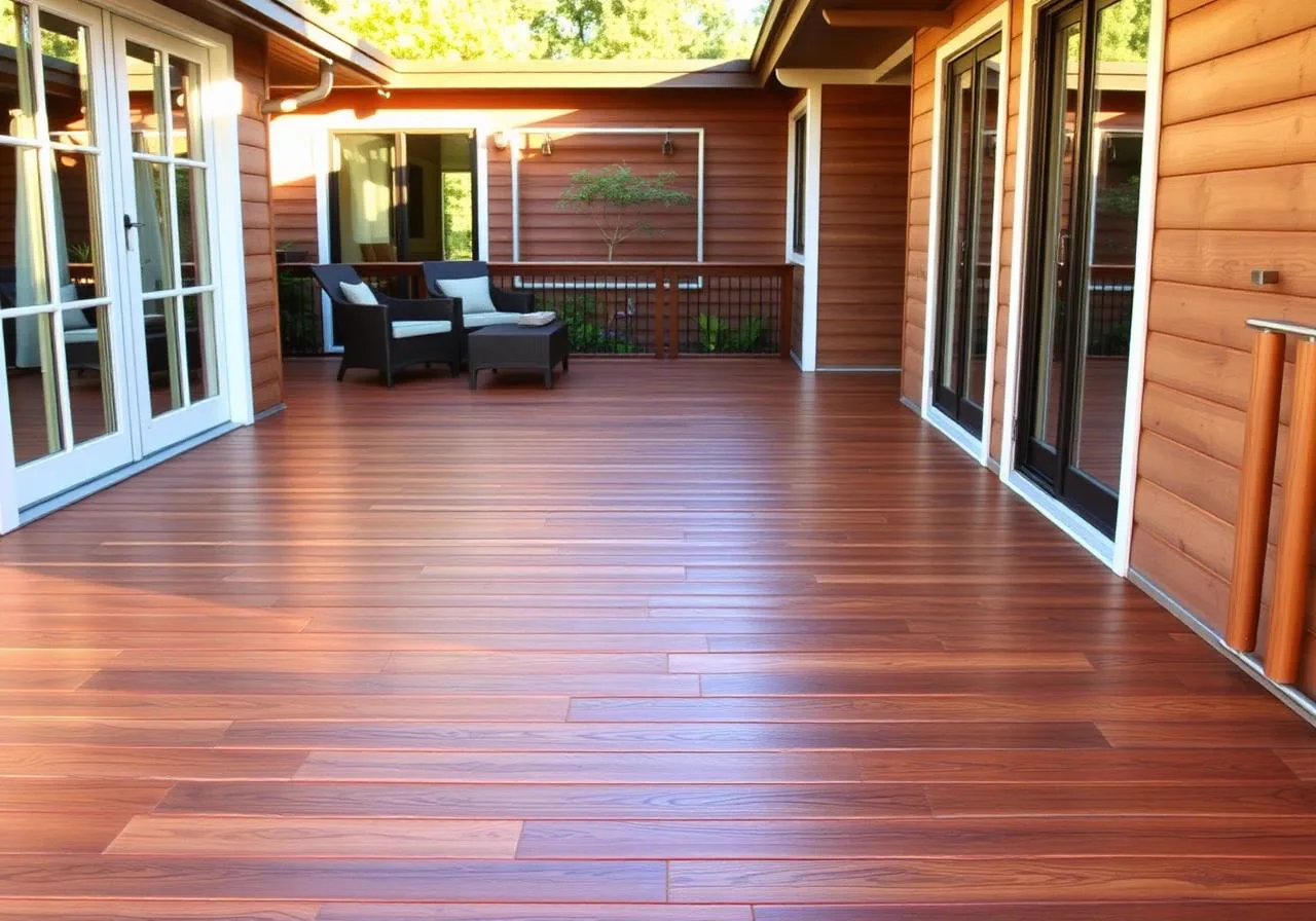 Deck castigado pelo sol totalmente renovado – Depois